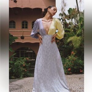 For  Love and Lemons
Arabella Maxi Dress - Sky - NWT Size XL